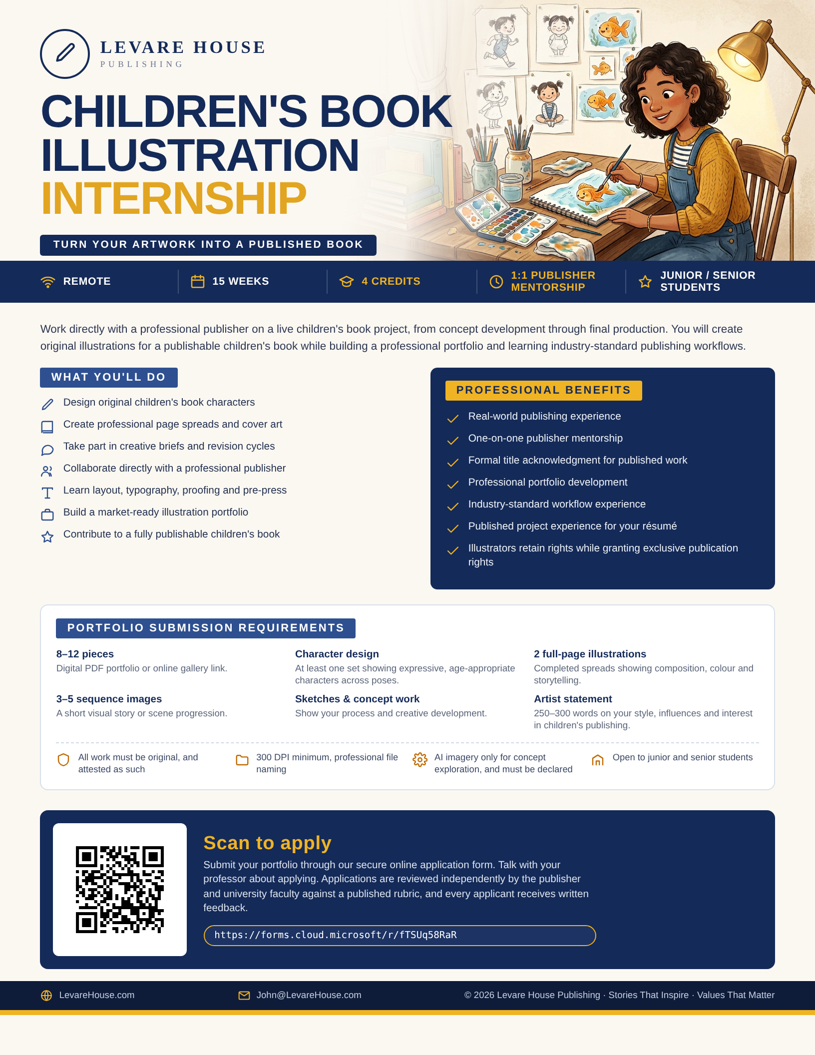 Illustration internship flyer